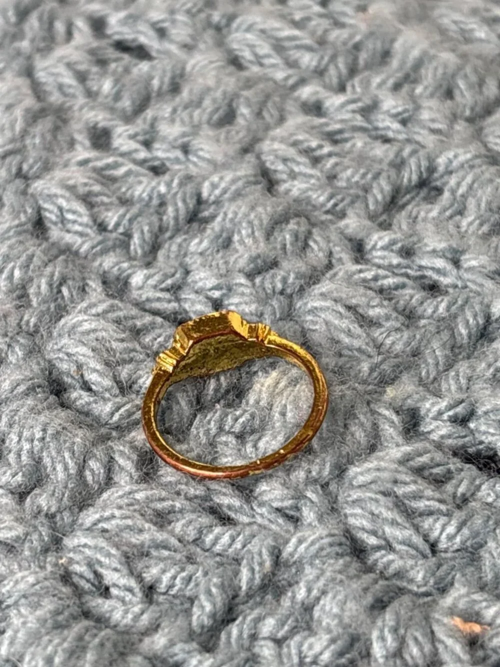 Goldtone Pink and Clear Rhinestone Ring Size 9.25 Some Metal Wear